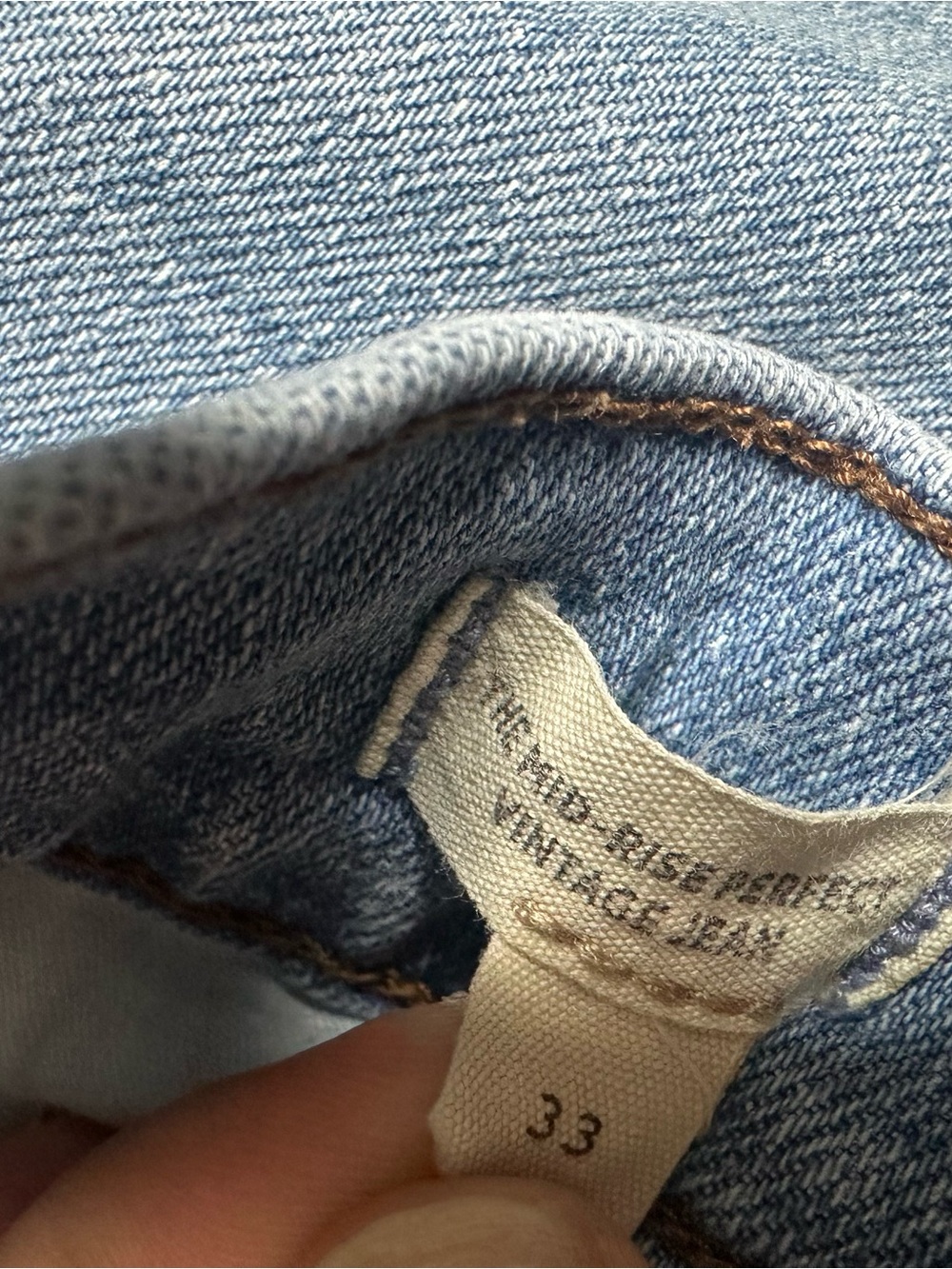 Madewell The Mid-Rise Perfect Vintage Jeans 33 16 plus straight leg medium wash - Picture 8 of 12